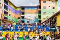 Plaza de Zocalos a popular place to visit in Guatape near Medellin in Colombia.